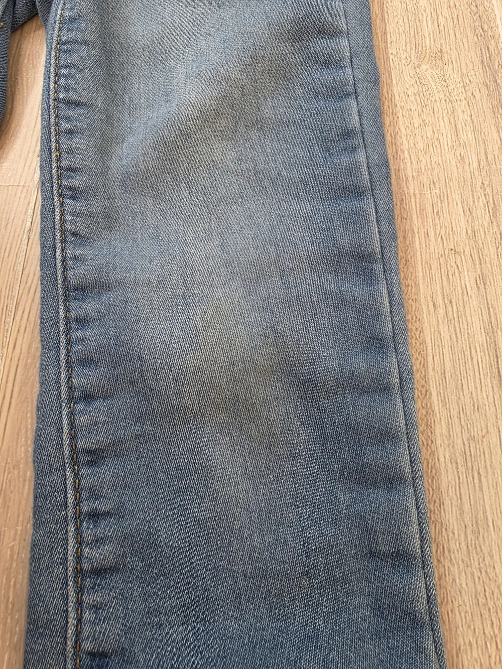Adorable 2T OshKosh B'gosh Blue Denim Jeans with Pink Striped Suspenders